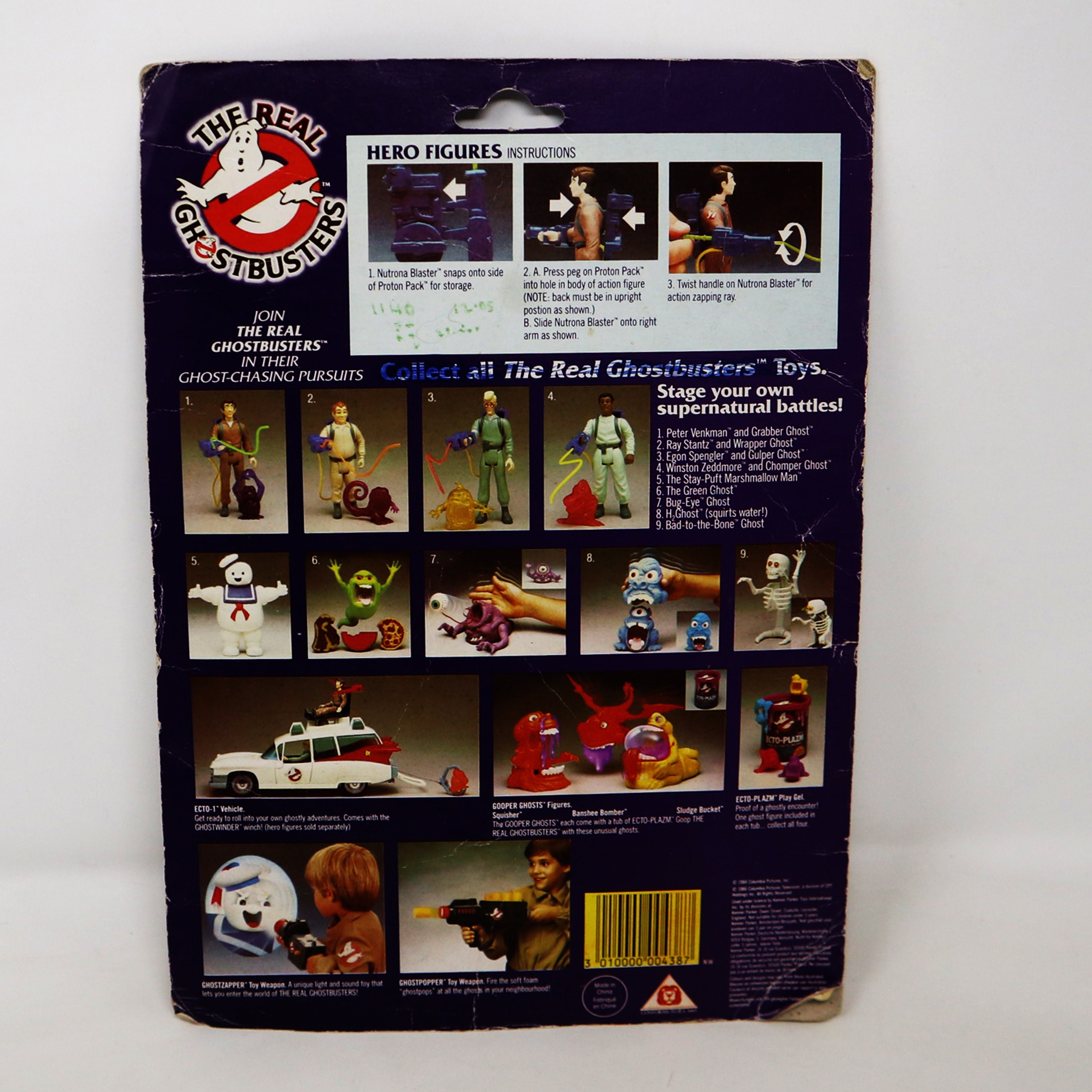 Vintage le Véritable Ghostbusters Peter Venkman Kenner Action Figurine Série 1