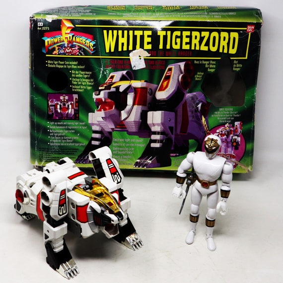 Figurine Power Rangers – White Tiger Zord Bandai 1994 – Robot Vintage Collection