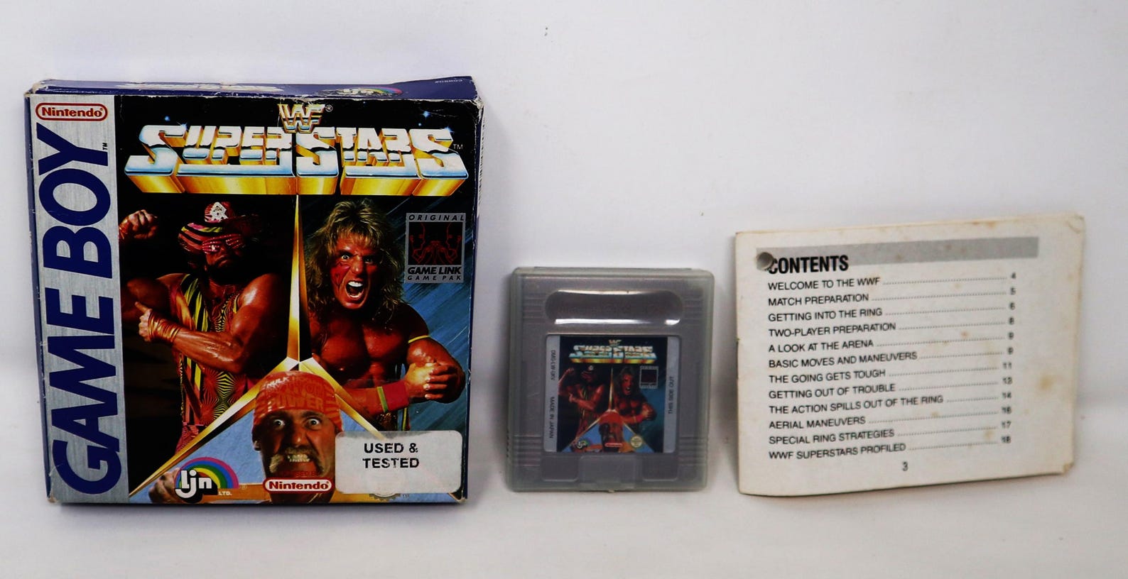 Vintage 1991 90s Nintendo Game Boy Compact Video Game System WWF ...