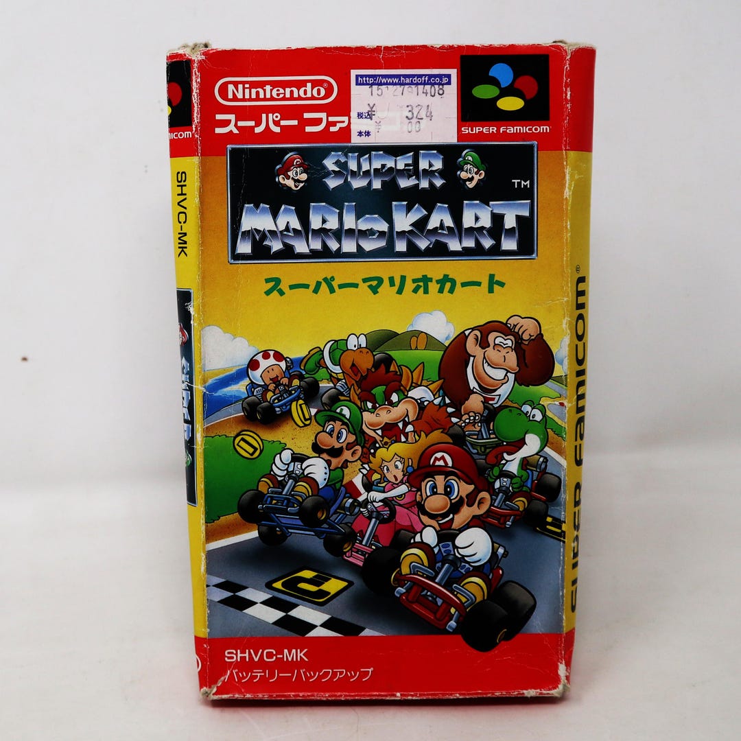 Vintage 1992 90s Nintendo SNES Super Famicom Super Mario Kart