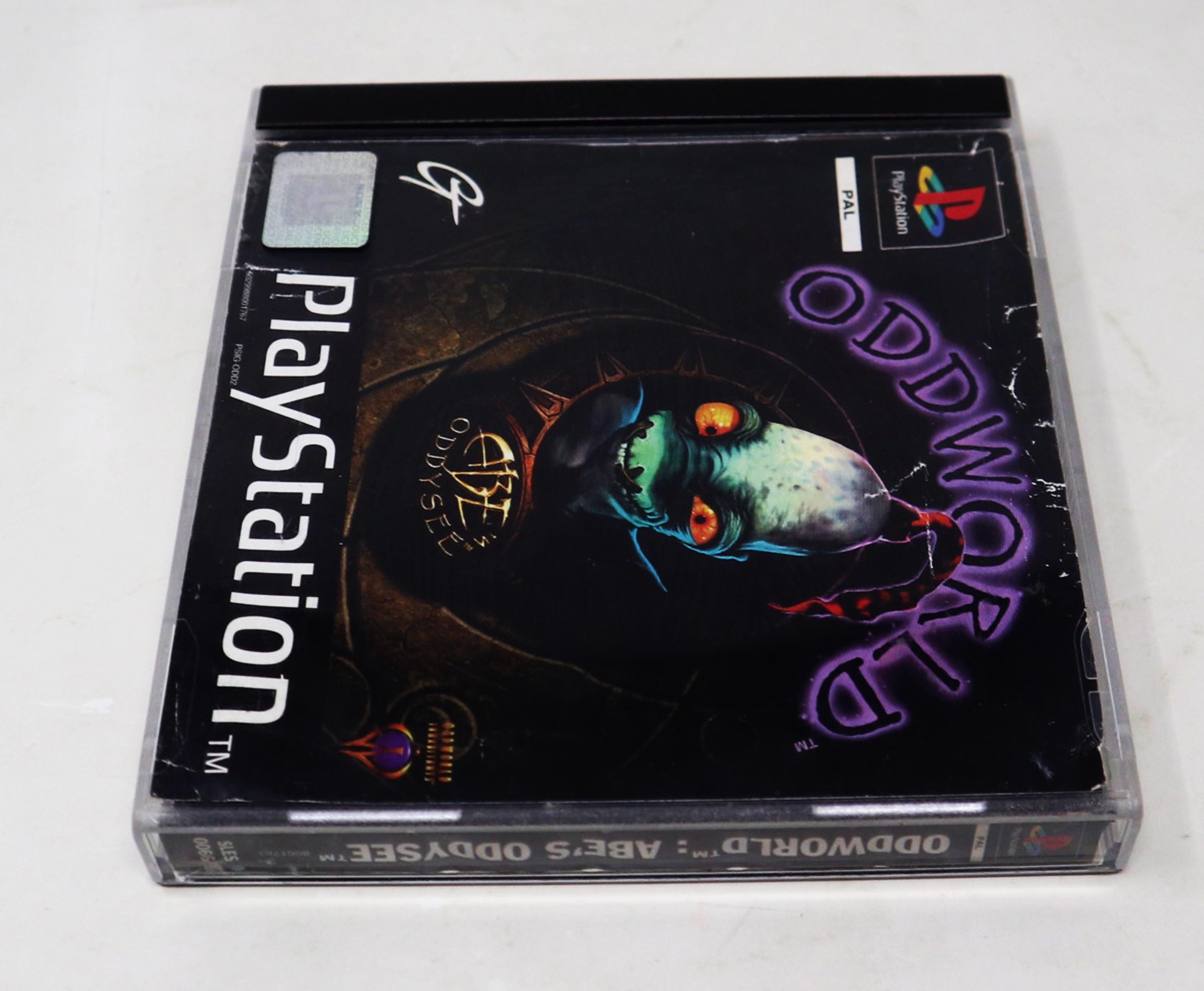Boîte + Notice Du Jeu PS1 'ODDWORLD : L'Odyssée D'Abe' - Sans Le Jeu - Bon État
