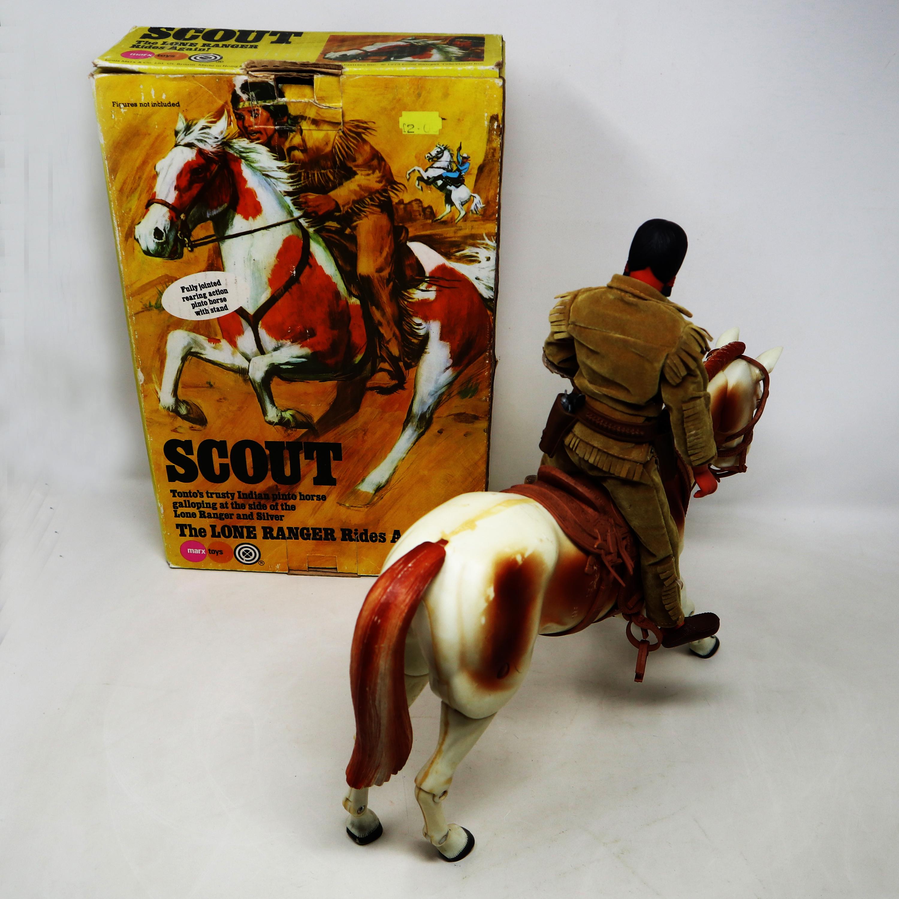 Vintage 1973 70s Marx Toys the Lone Ranger Scout Tonto's Indian Pinto ...
