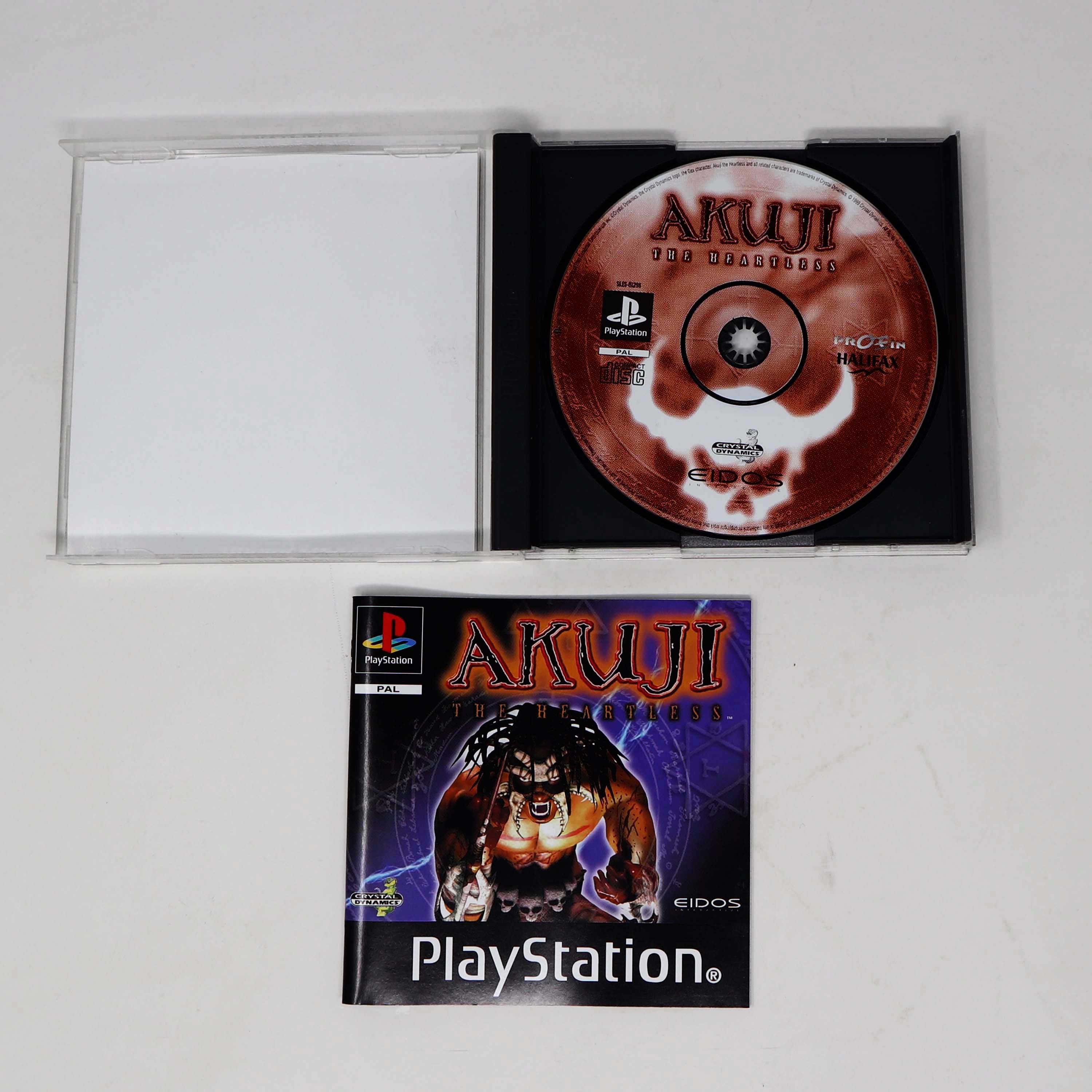 Vintage 1999 90s Playstation 1 PS1 Akuji the Heartless Video Game