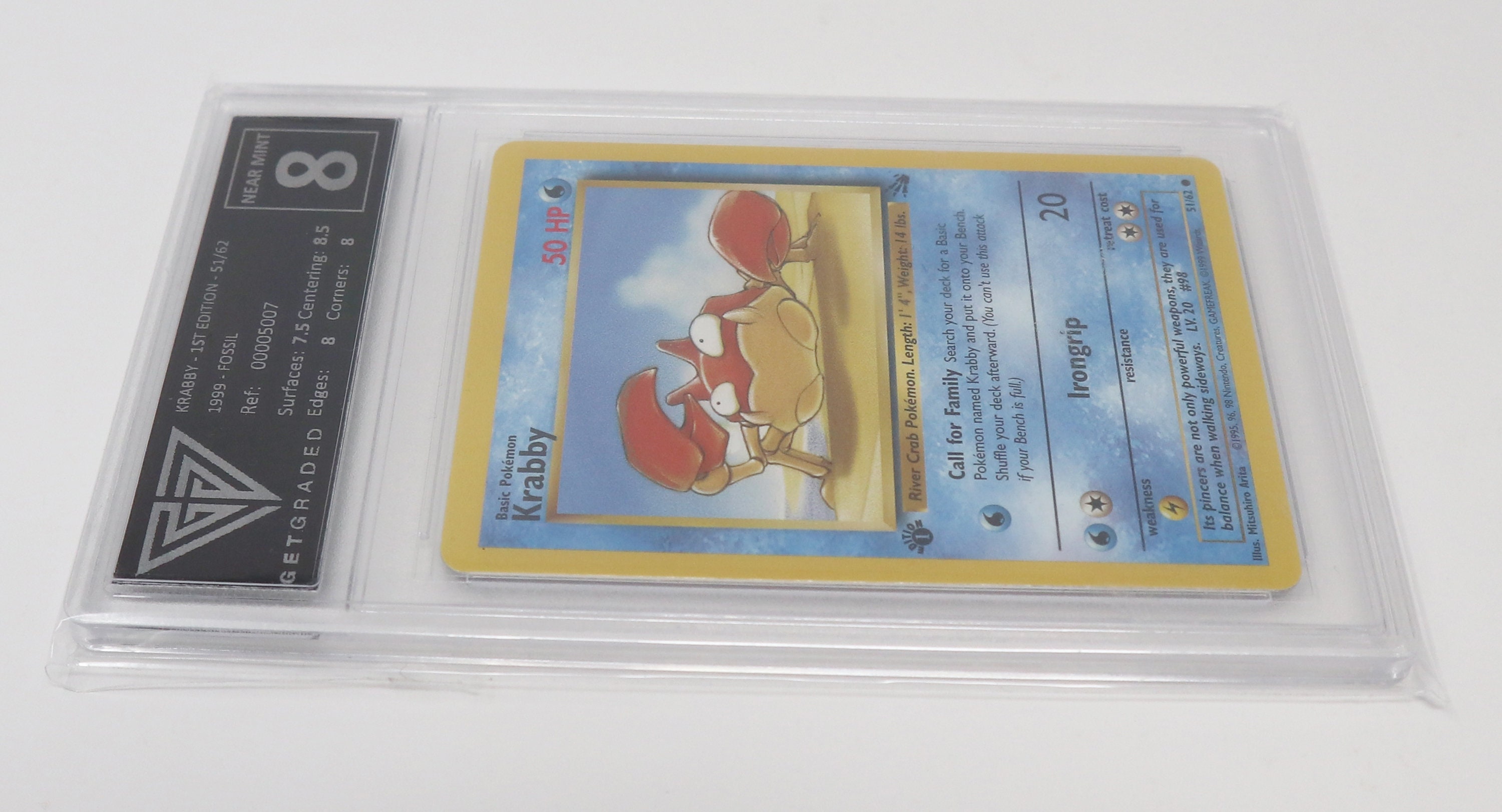 Vintage 1999 90s Nintendo Pokemon Krabby 1st Edition 51/62 Fossil Trading Game Card Get Graded Near Mint 8 Rare - Etsy Vintage 1999 90s Nintendo Pokemon Krabby 1st Edition 51/62 Fossil Trading Game Card Get Graded Near Mint 8 Rare - Etsy