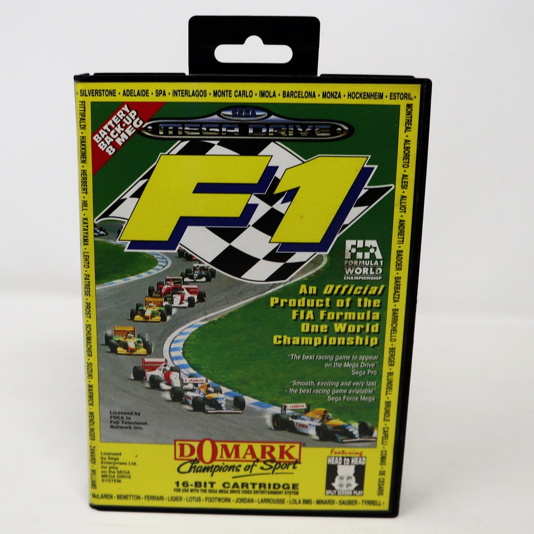 Vintage 1993 90s Sega Mega Drive Megadrive F1 Domark Champions of