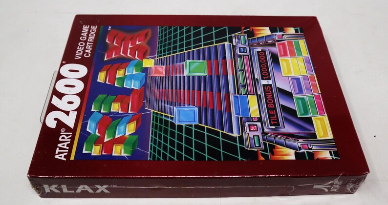 Vintage 1990 90s Atari 2600 Klax Video Game Cartridge for the Atari ...