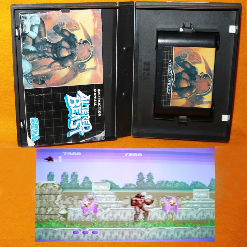 Vintage Sega Mega Drive Megadrive 1 16-Bit Console 1601-05 Boxed Working, Controller Game Lot Rare Altered Beast Version 671-0503 image 10