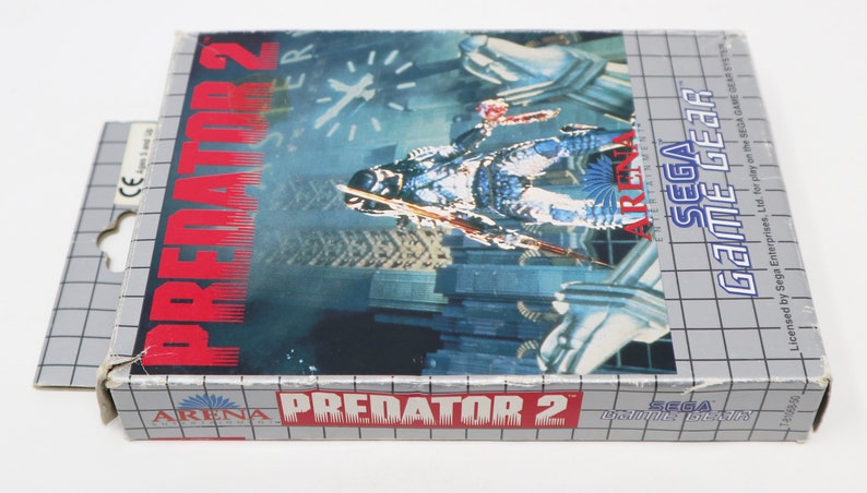 Vintage 1992 90s Sega Game Gear Predator 2 Cartridge Video Game Boxed Pal image 4