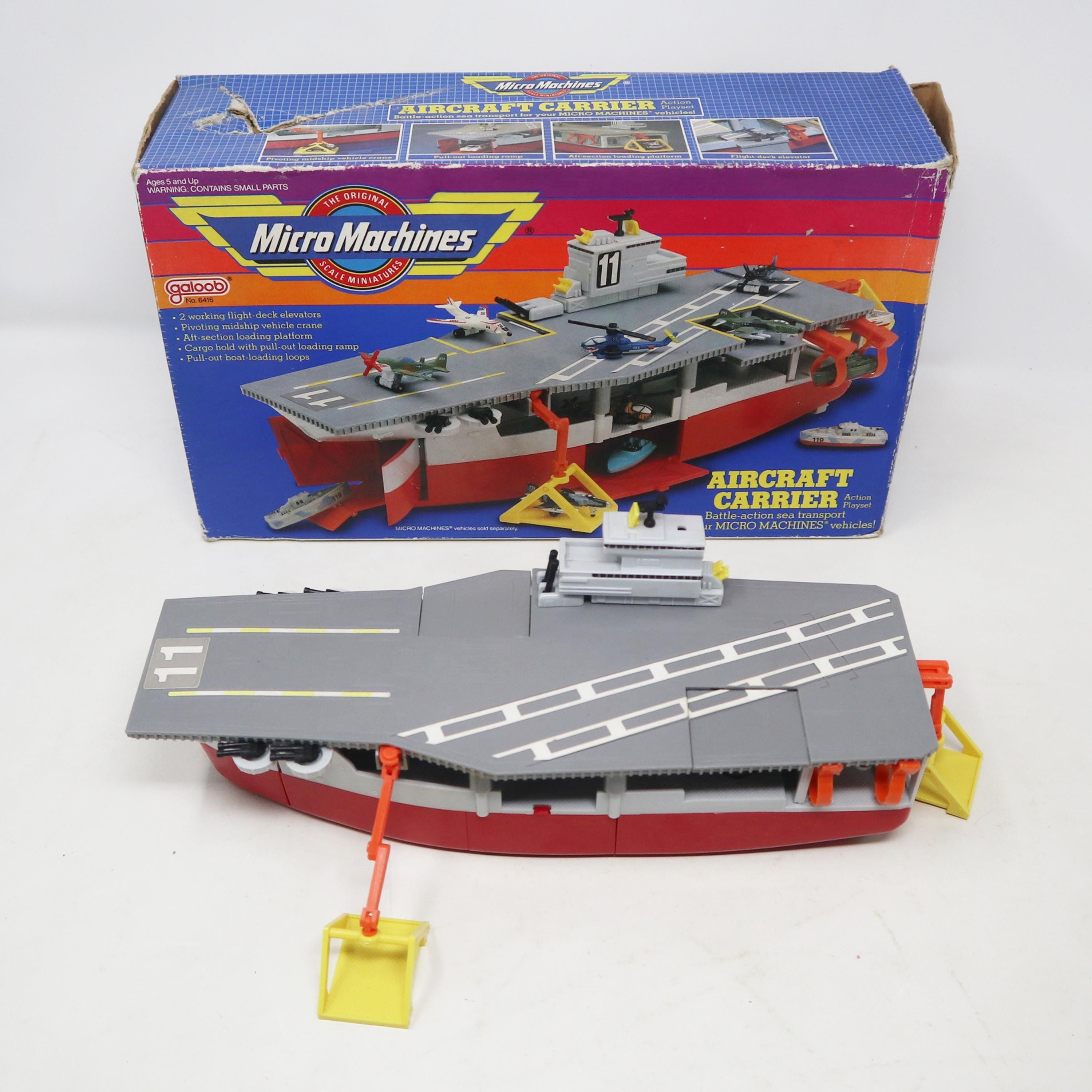 Vintage 1988 80s Galoob Micro Machines Aircraft Carrier Action
