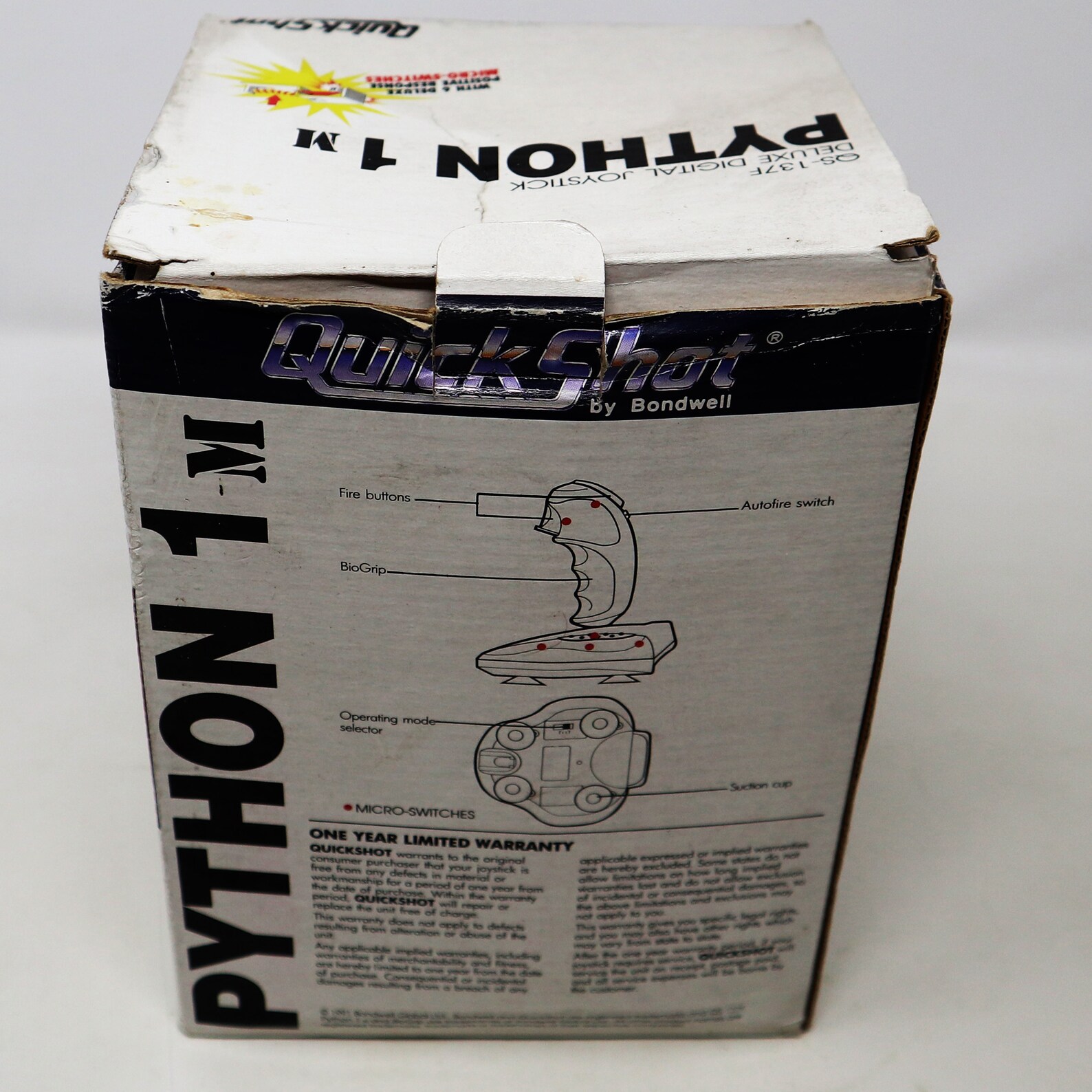 Vintage 1991 90s Quickshot by Bondwell Python 1 for Sega Atari ...