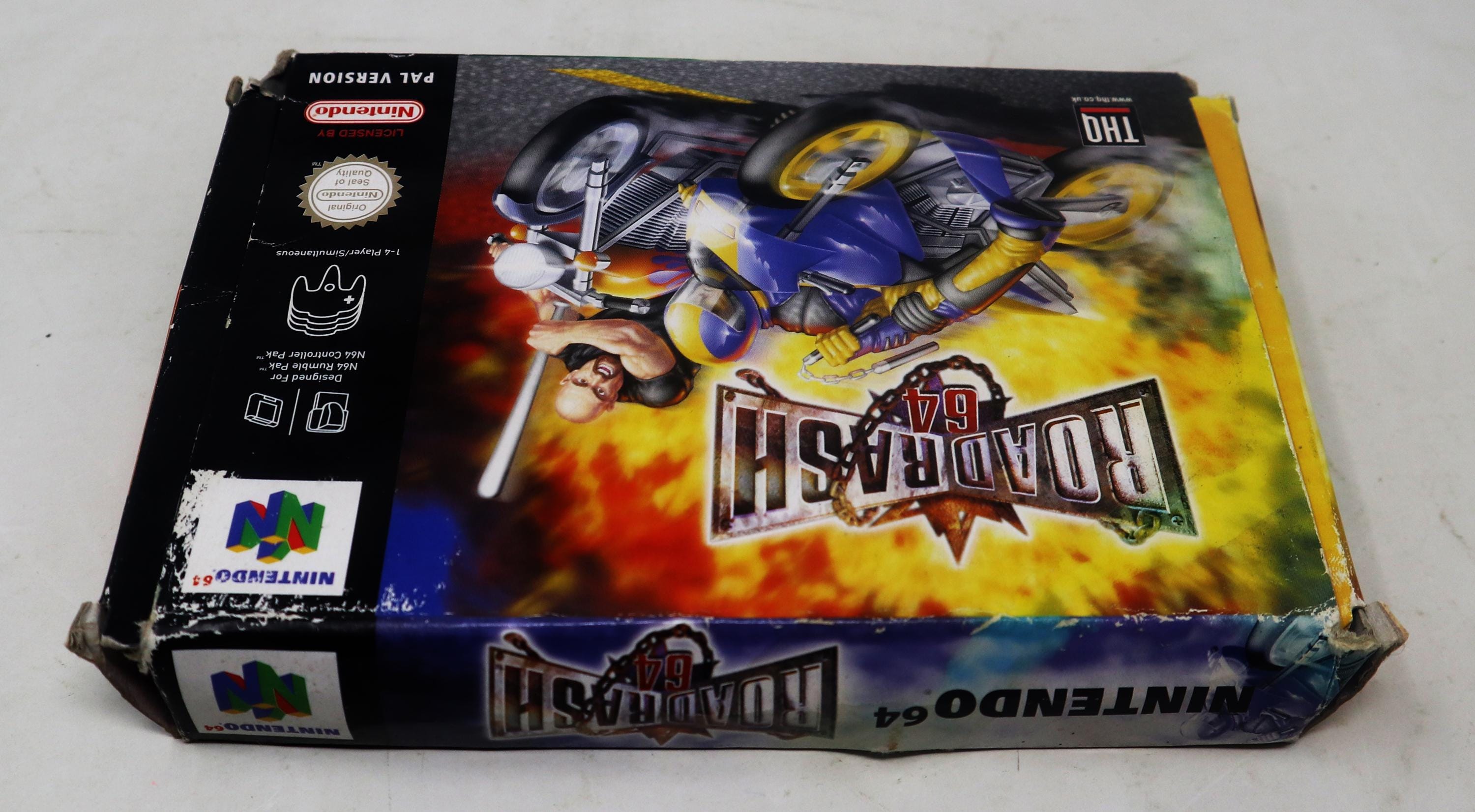 Vintage 1999 90s Nintendo 64 N64 Road Rash 64 Video Game Boxed Pal