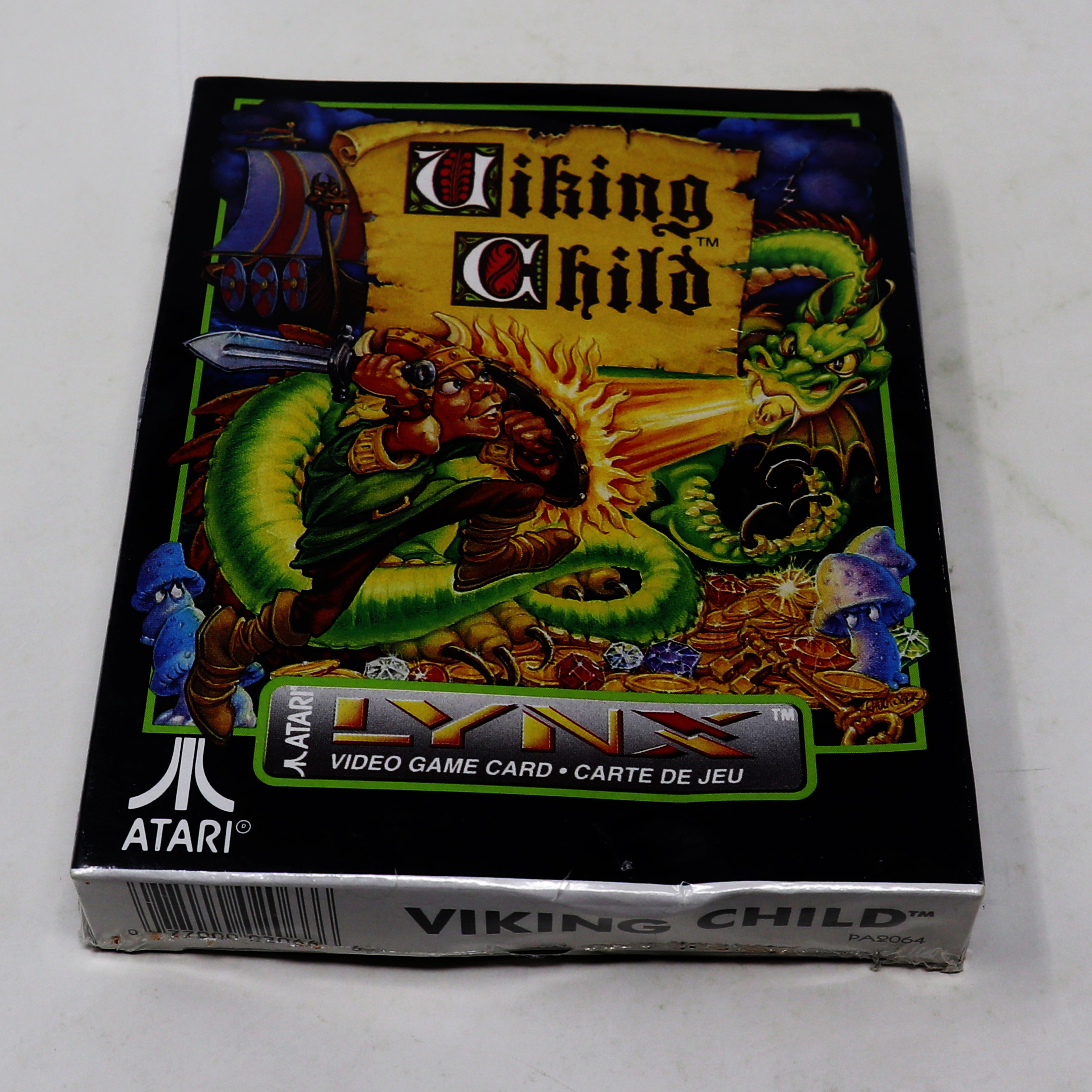 Vintage 1991 90s Atari Lynx Handheld Viking Child Video Game Card