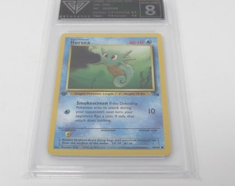 Vintage 1999 90s Nintendo Pokemon Horsea 1st Edition 49/62 Fossil Trading  Game Card Get Graded Near Mint 8 Rare - Etsy