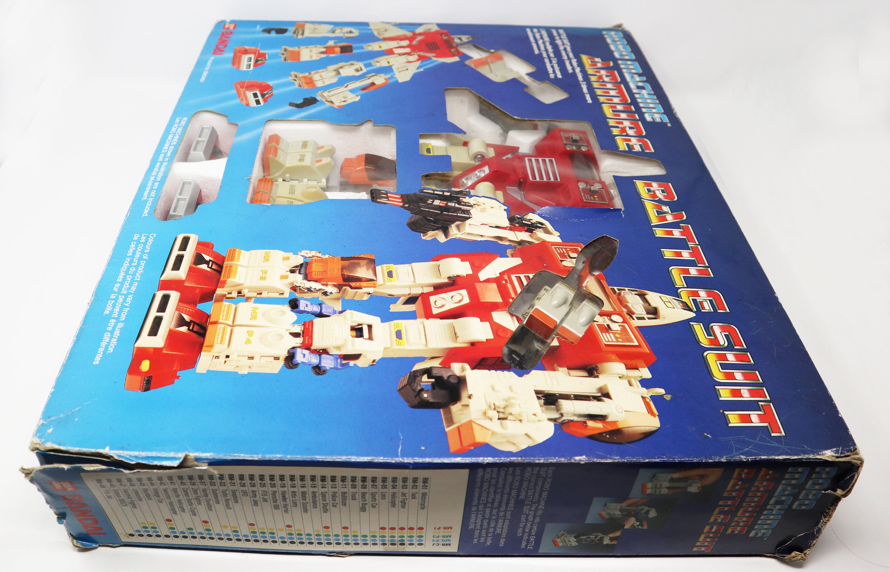 Jouet Vintage Bandai Super Gobots Robo Machine Stacks - Complet Sous Poly - France 1985