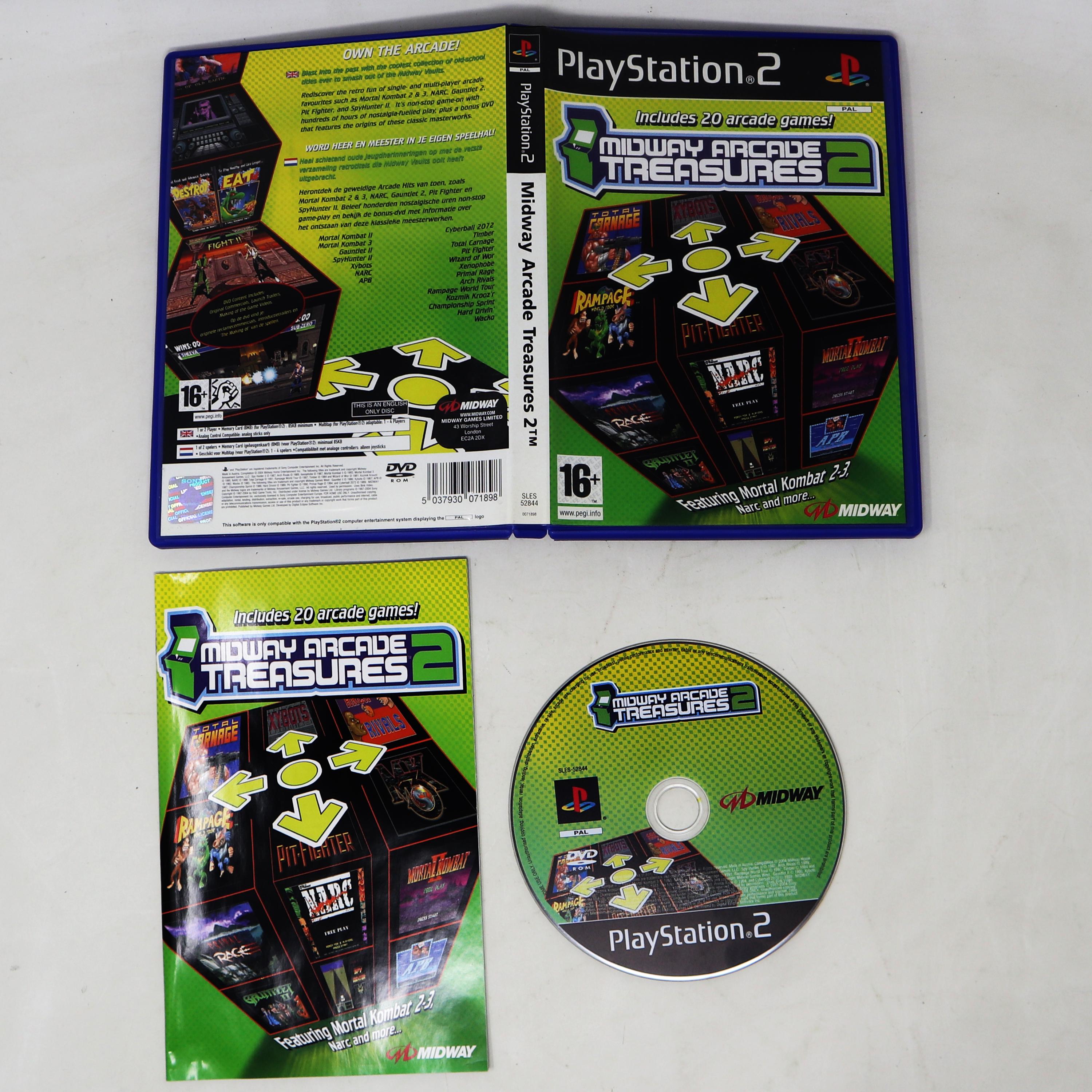 Vintage 2004 Sony Playstation 2 PS2 Midway Arcade Treasures 2
