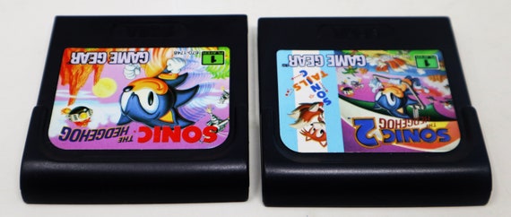 Vintage 1990s 90s Sega Game Gear Sonic the Hedgehog 1 & 2