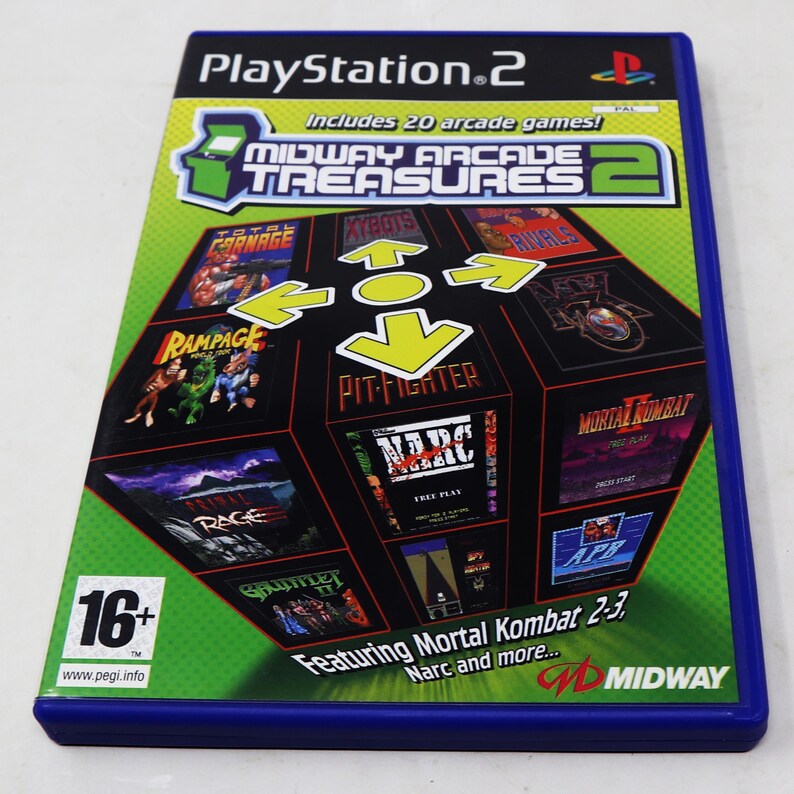 Vintage 2004 Sony Playstation 2 PS2 Midway Arcade Treasures 2 Video ...