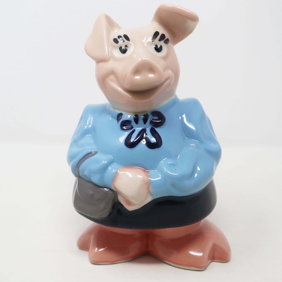 Vintage 1980s Wade Natwest Bank Lady Hilary Pig Piggy Bank Money Box ...