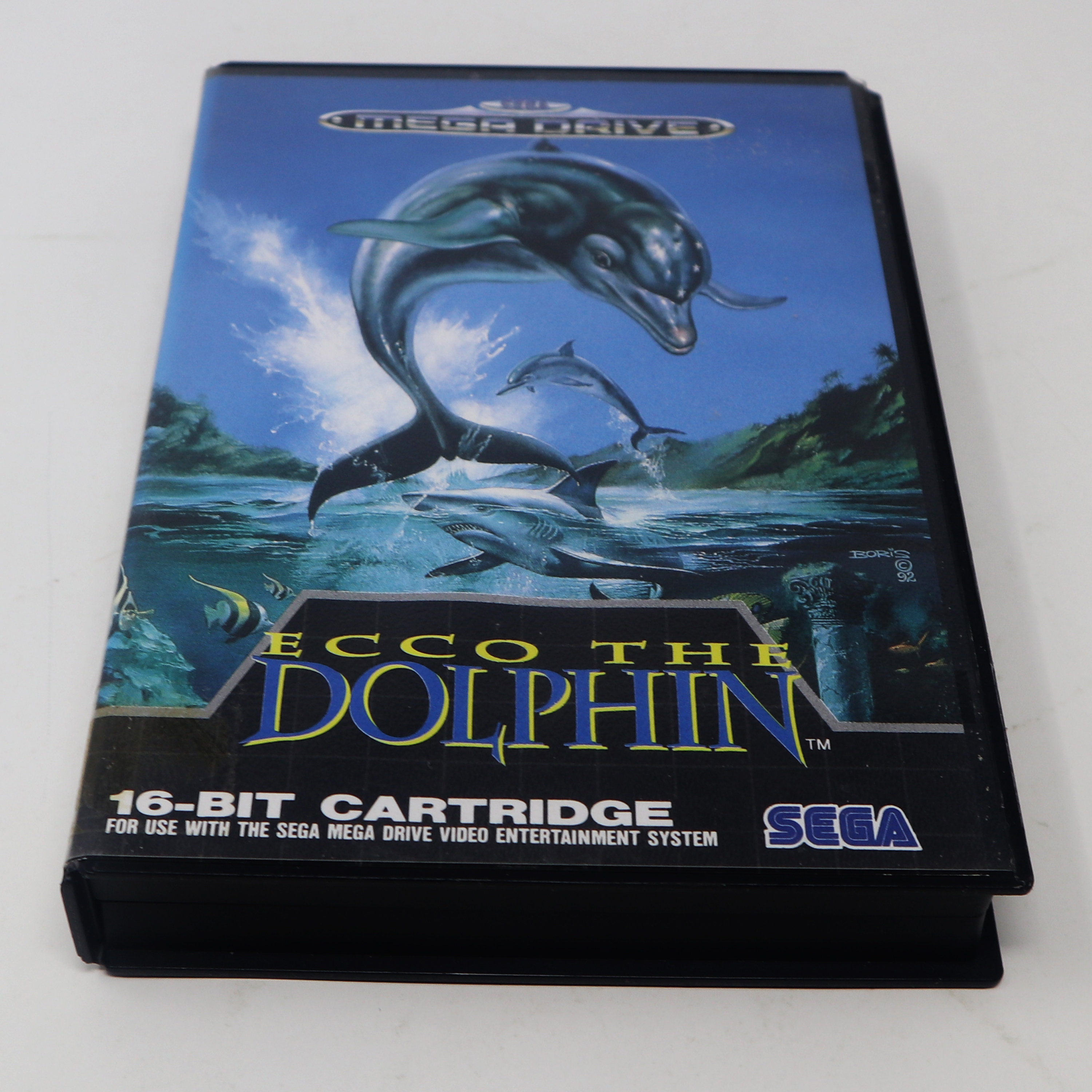 Vintage 1992 90s Sega Mega Drive Megadrive Ecco the Dolphin 16-bit