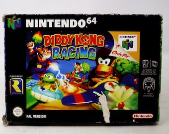 Vintage 1997 90s Nintendo 64 N64 Diddy Kong Racing Cartridge Video Game Boxed Pal Version