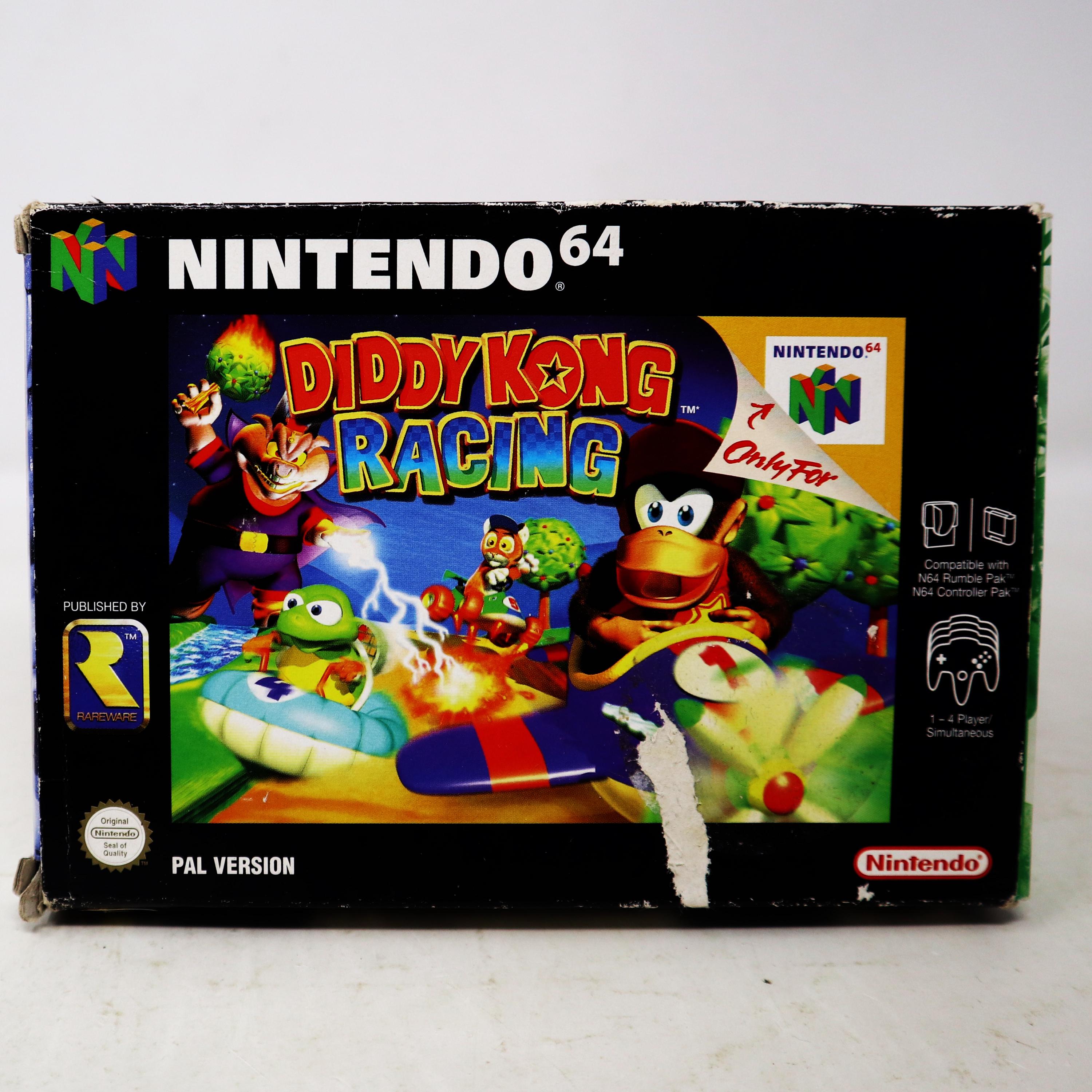 Vintage 1997 90s Nintendo 64 N64 Diddy Kong Racing Cartridge Video