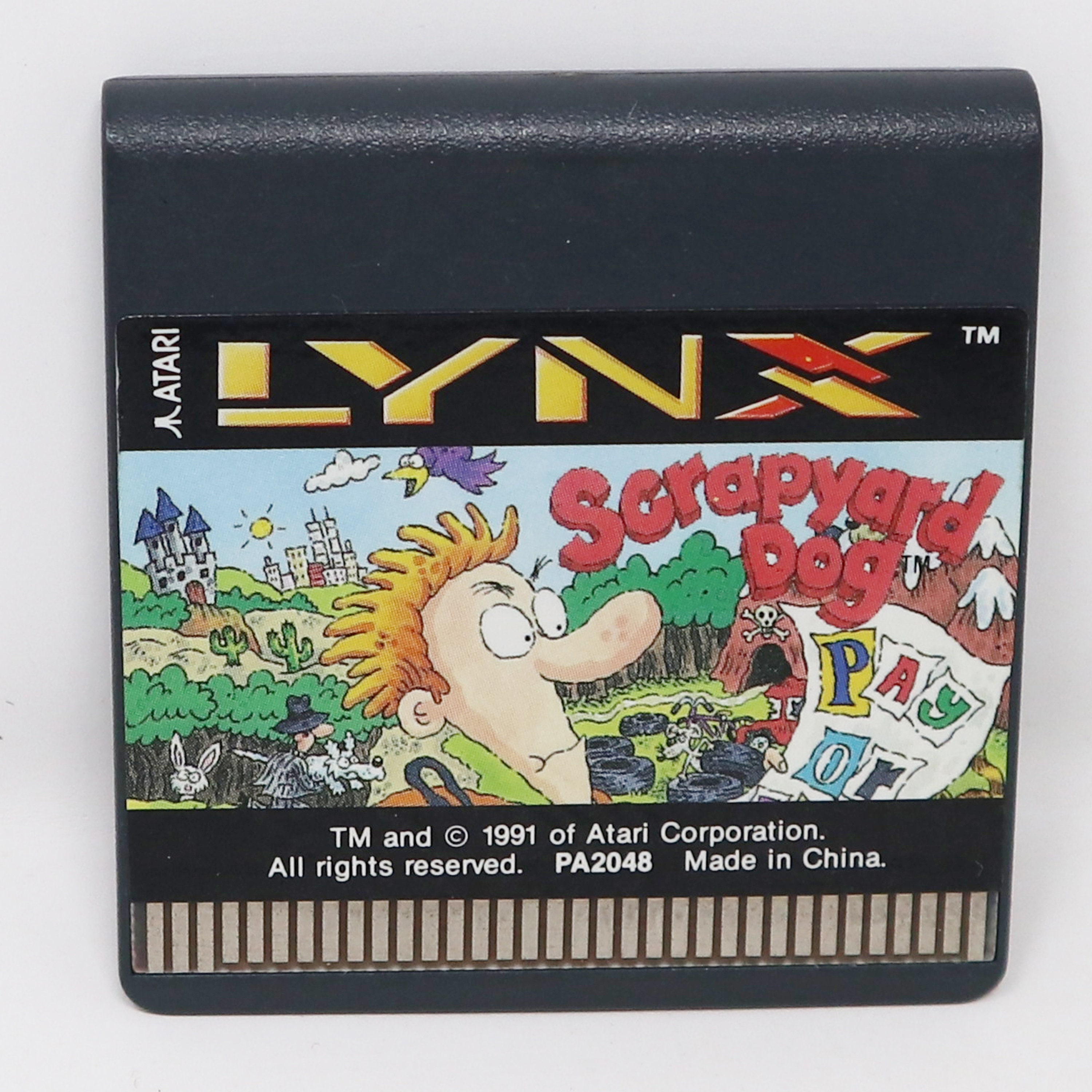 Vintage 1991 90s Atari Lynx Scrapyard Dog Video Game Card Boxed 
