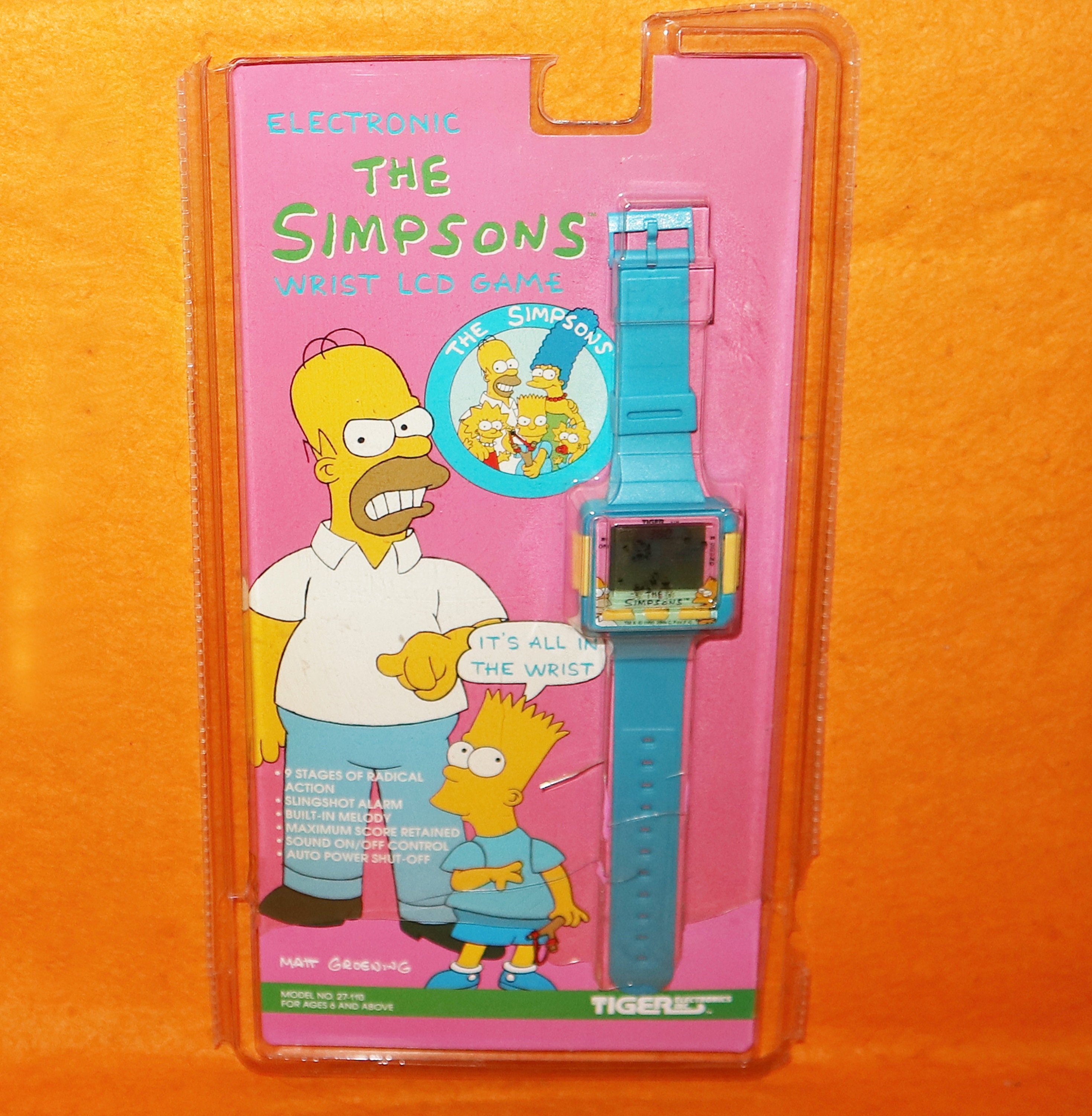 Vintage 1990 90s Tiger Electronics the Simpsons Wrist LCD