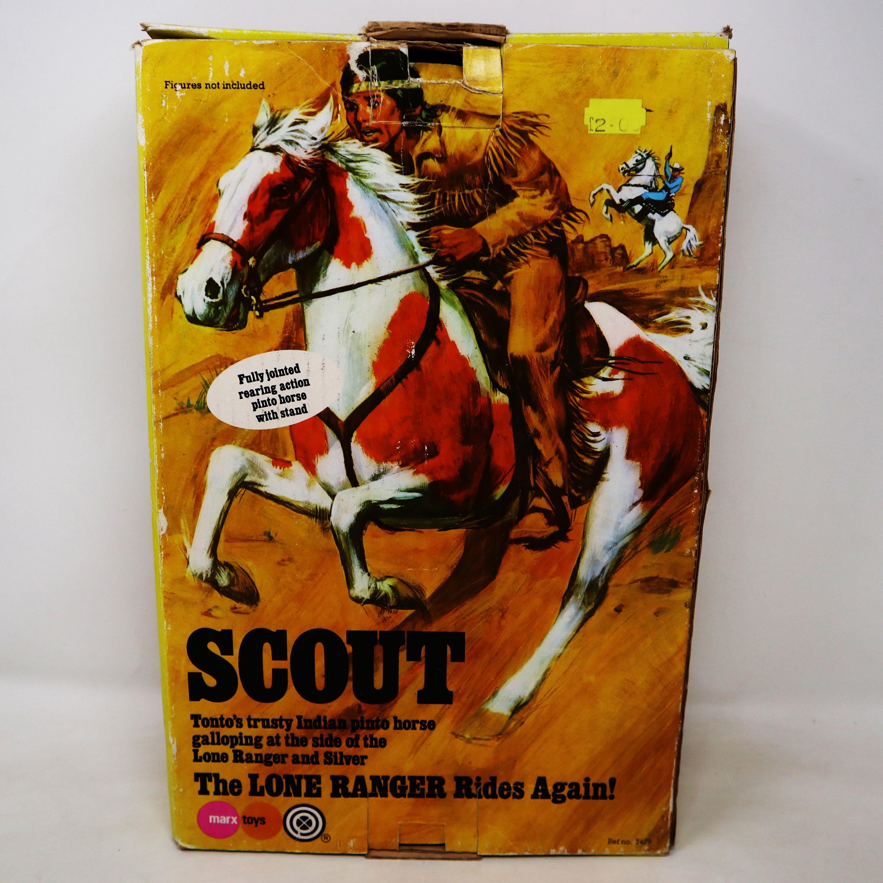 Vintage 1973 70s Marx Toys the Lone Ranger Scout Tonto's Indian Pinto ...