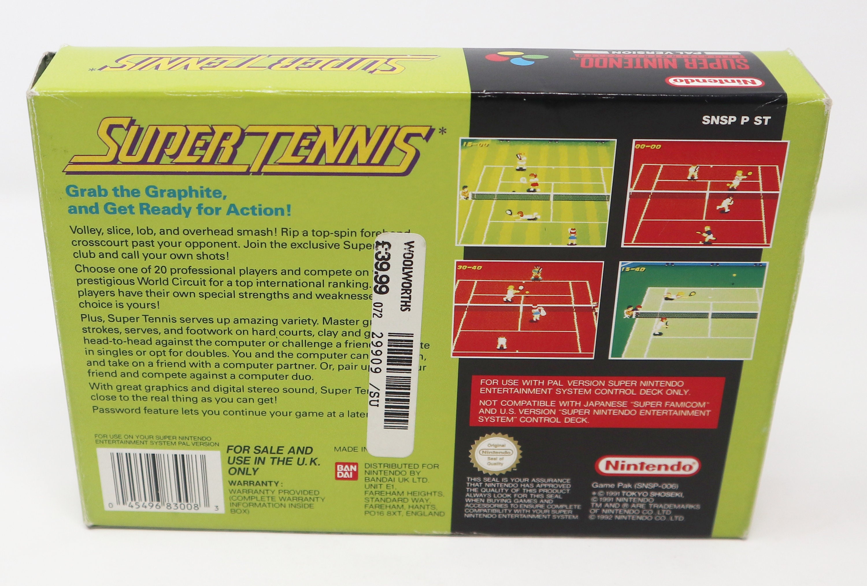 Jeu Super Tennis Sur Sega Master System, PAL, Boîte Complète FR, Bon état