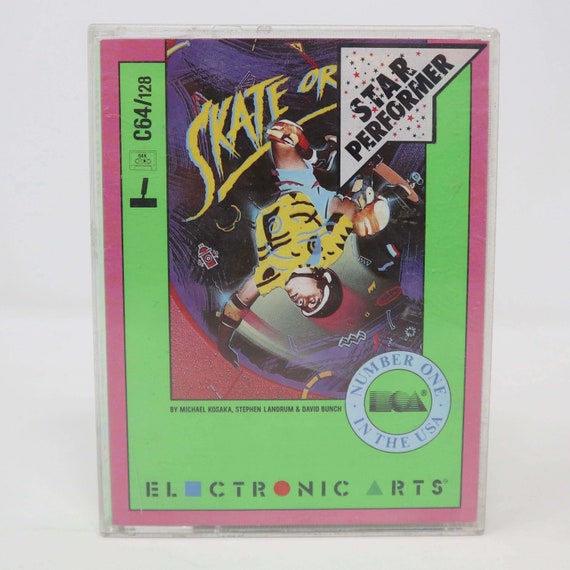 Vintage 1987 80s Commodore 64 128 C64 Skate or Die Cassette
