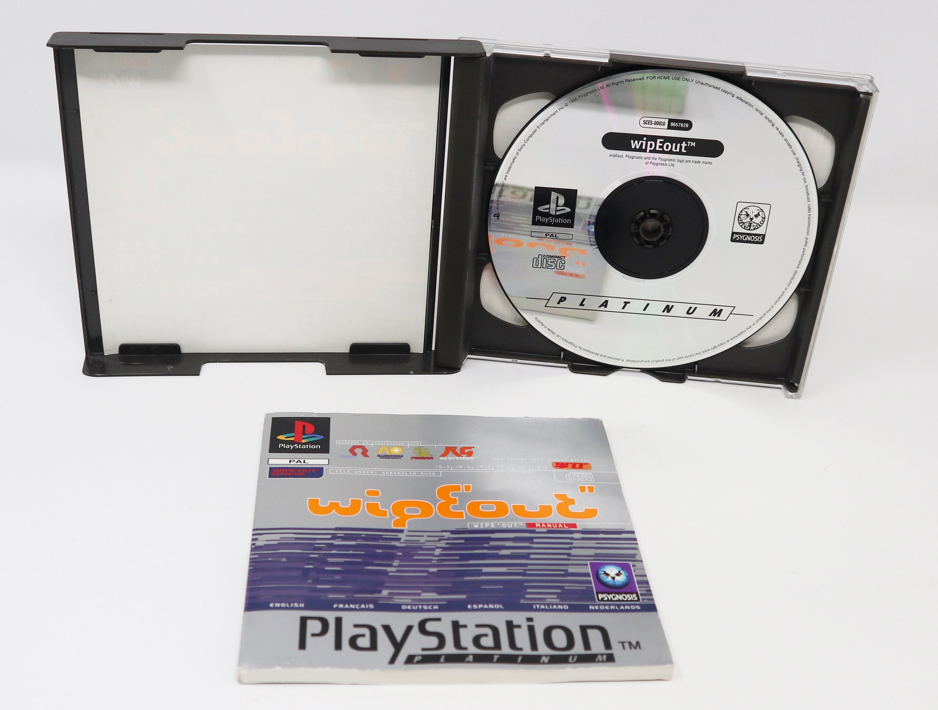 Vintage 1996 90s Playstation 1 PS1 Wipeout Racing Video Game Pal