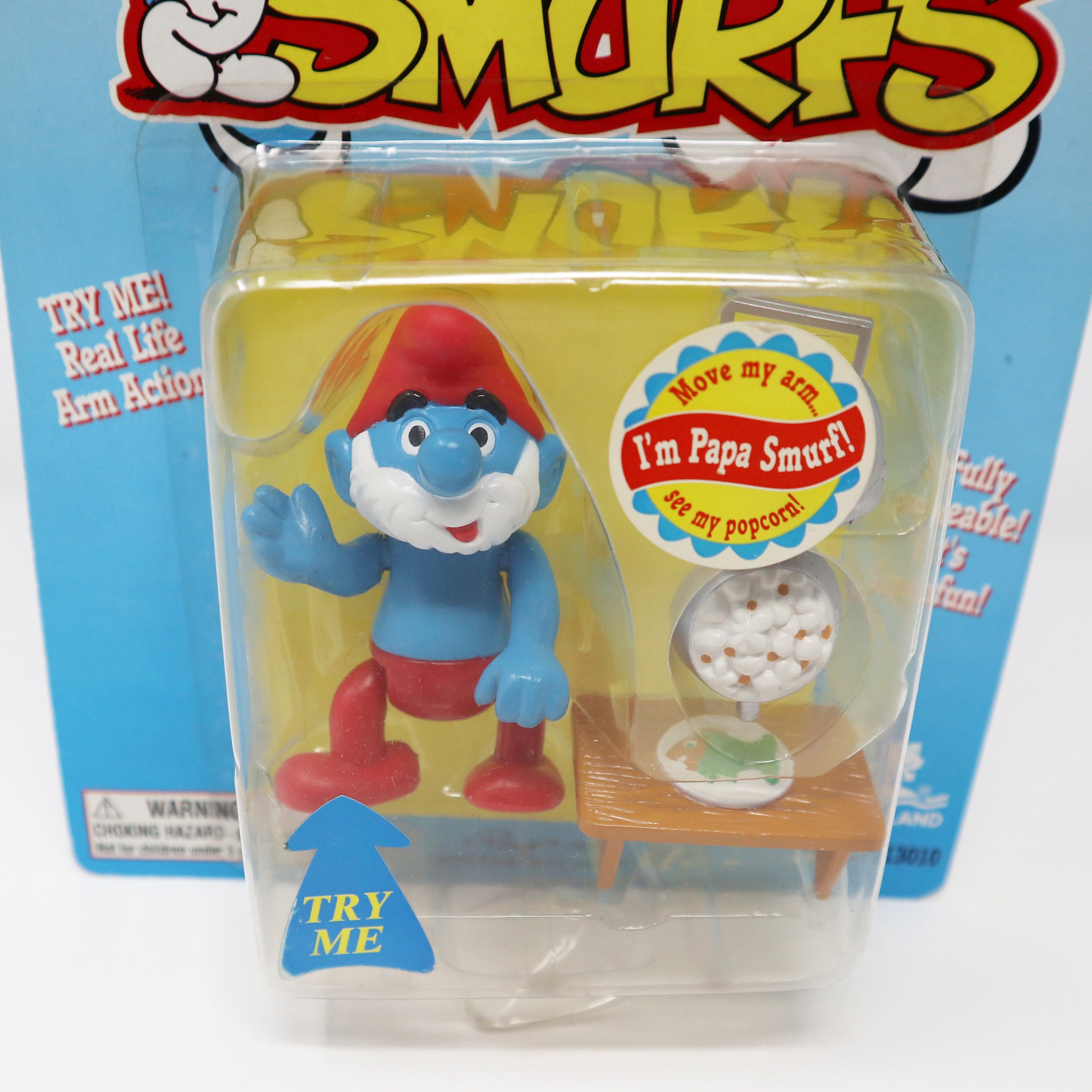 Vintage 1996 90s Toy Island Peyo the Smurfs Papa Smurf Fully