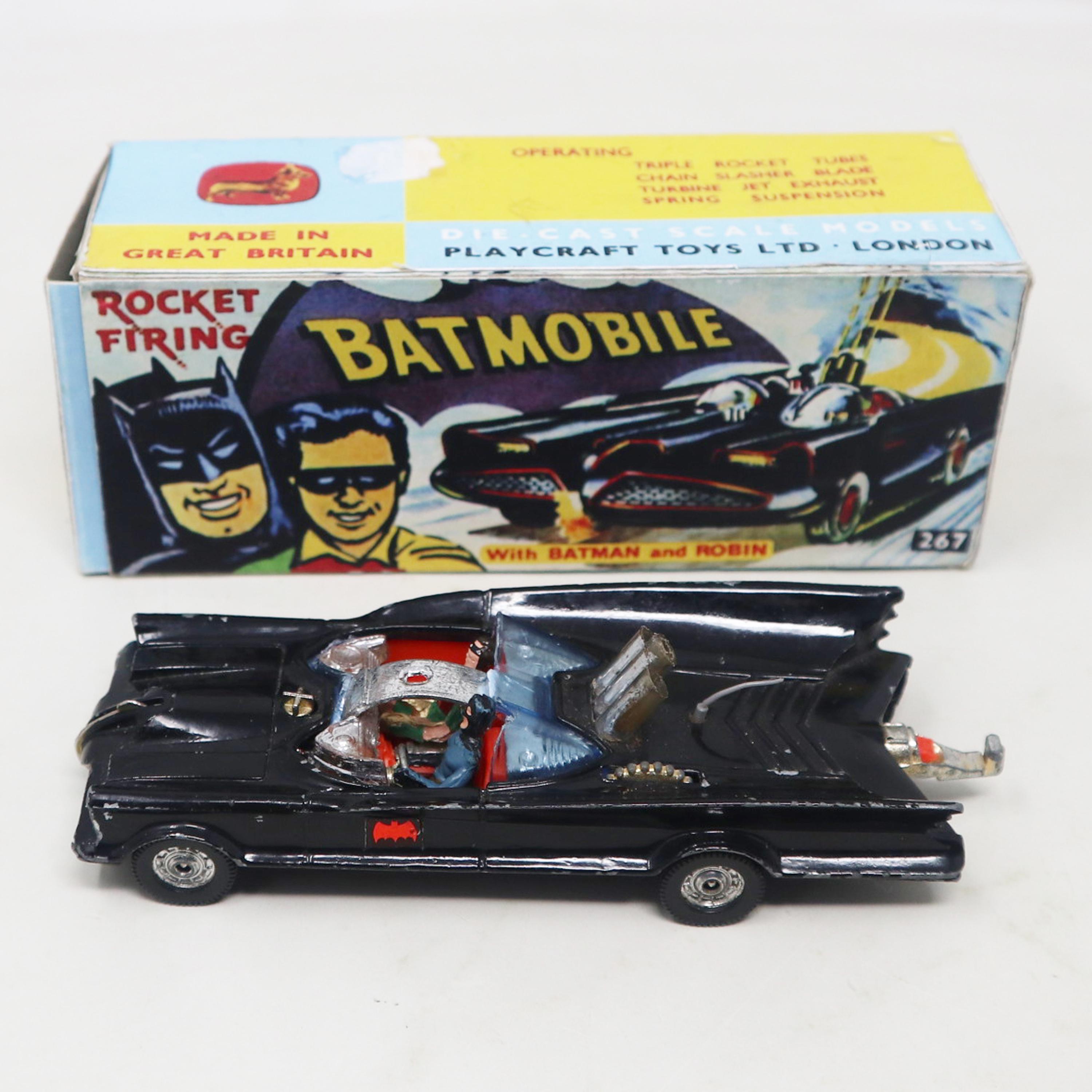 Vintage Corgi Toys 267 Batmobile Die-cast Car Vehicle Batman & Robin ...