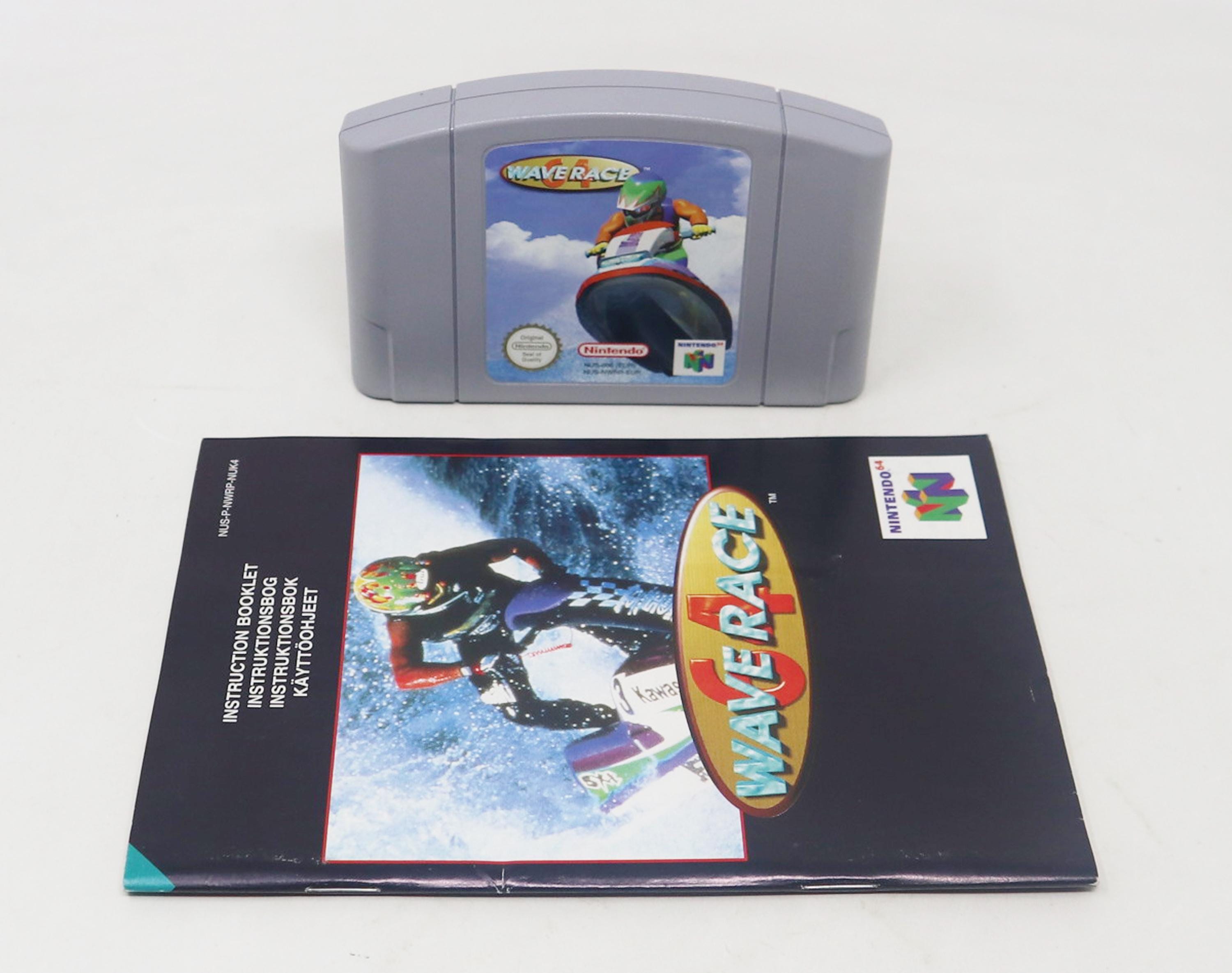Vintage 1996 90s Nintendo 64 N64 Wave Race 64 Video Game Boxed Pal