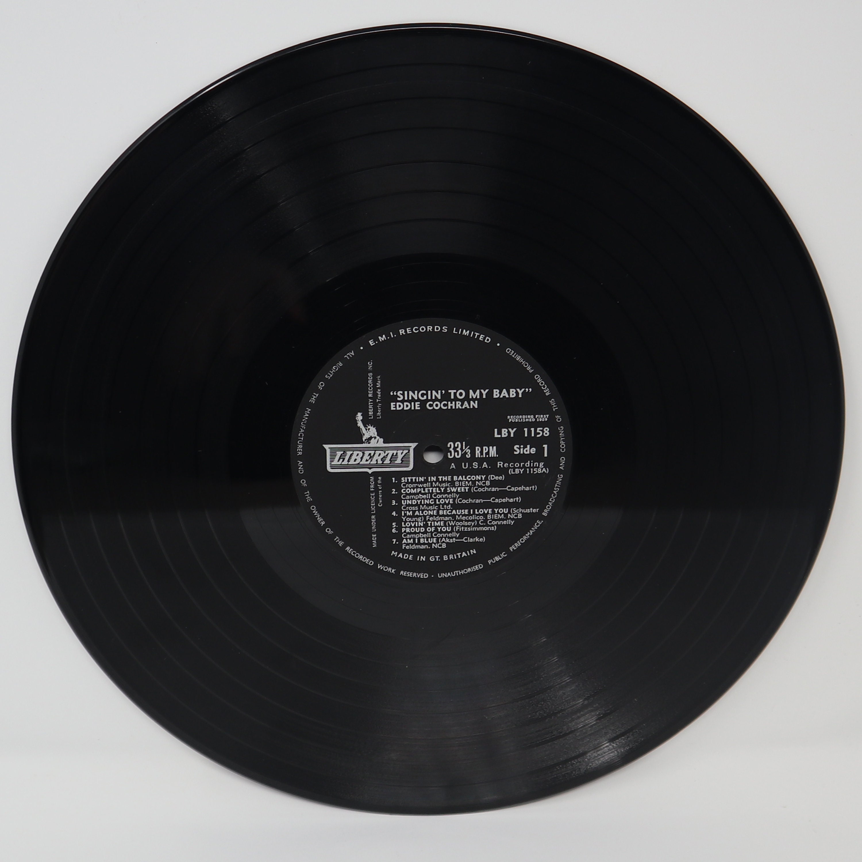 Vintage 1963 60s Liberty Records Eddie Cochran - Singin' to