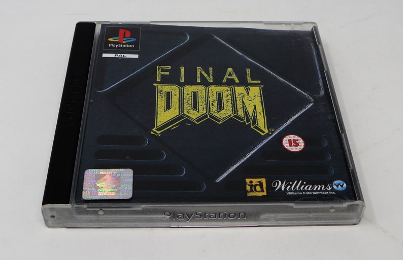 Vintage 1996 90s Playstation 1 PS1 Final Doom Video Game Pal Version 1 Player image 5