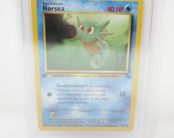 Vintage 1999 90s Nintendo Pokemon Horsea 1st Edition 49/62 Fossil Trading  Game Card Get Graded Near Mint 8 Rare - Etsy