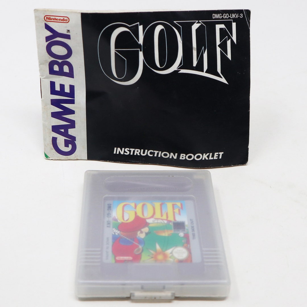 Vintage 1990s Game Boy Compact Video Game System Golf Cartridge Video ...