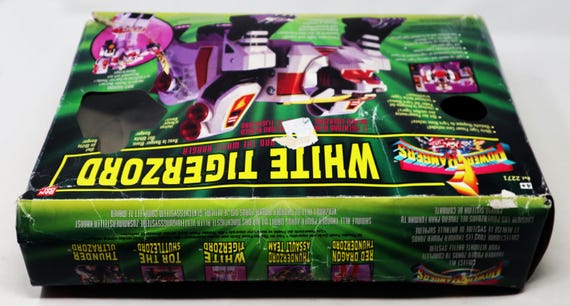 Vintage 1993 90s Bandai Saban Power Rangers White Tigerzord and