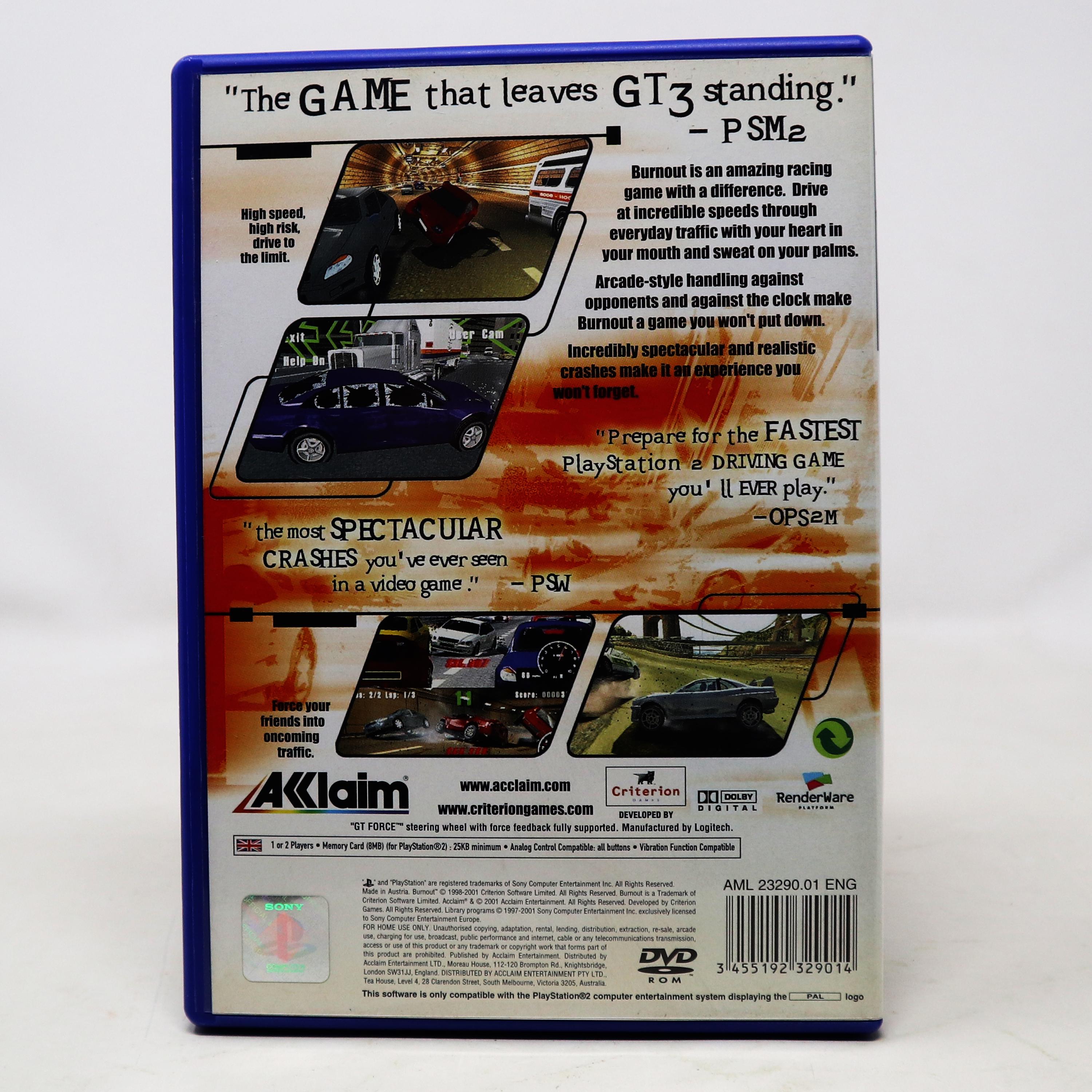 Jeu Démo / Promo BURNOUT Pour PlayStation 2 (PS2) - Version PAL, Bon état