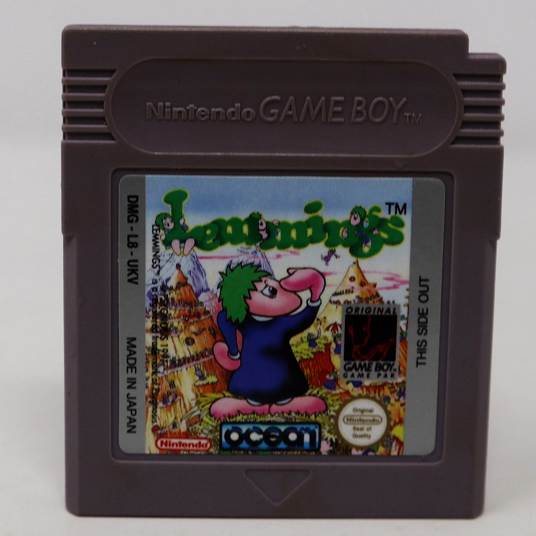 Vintage 1994 90s Game Boy Compact Video Game System Lemmings 2 