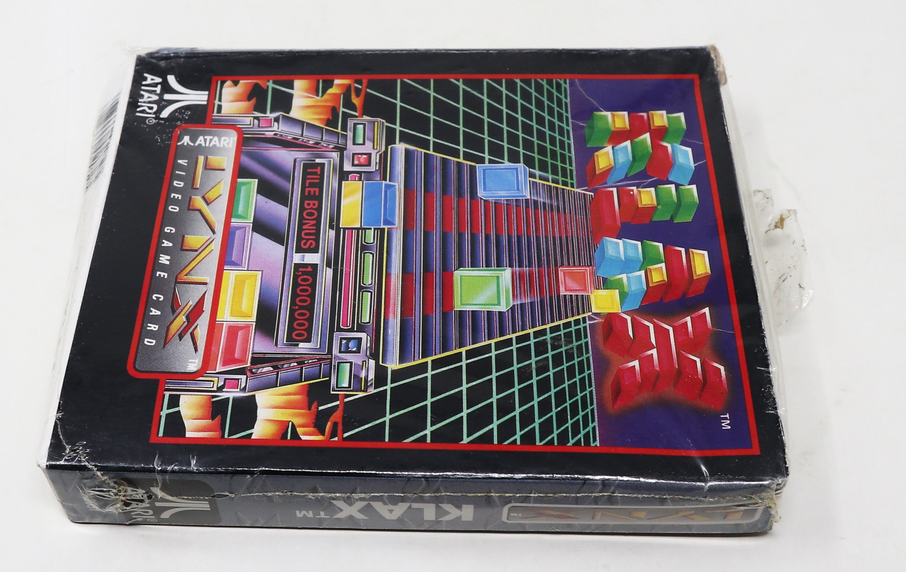 Vintage 1990 90s Atari Lynx Handheld Klax Video Game Card Boxed 