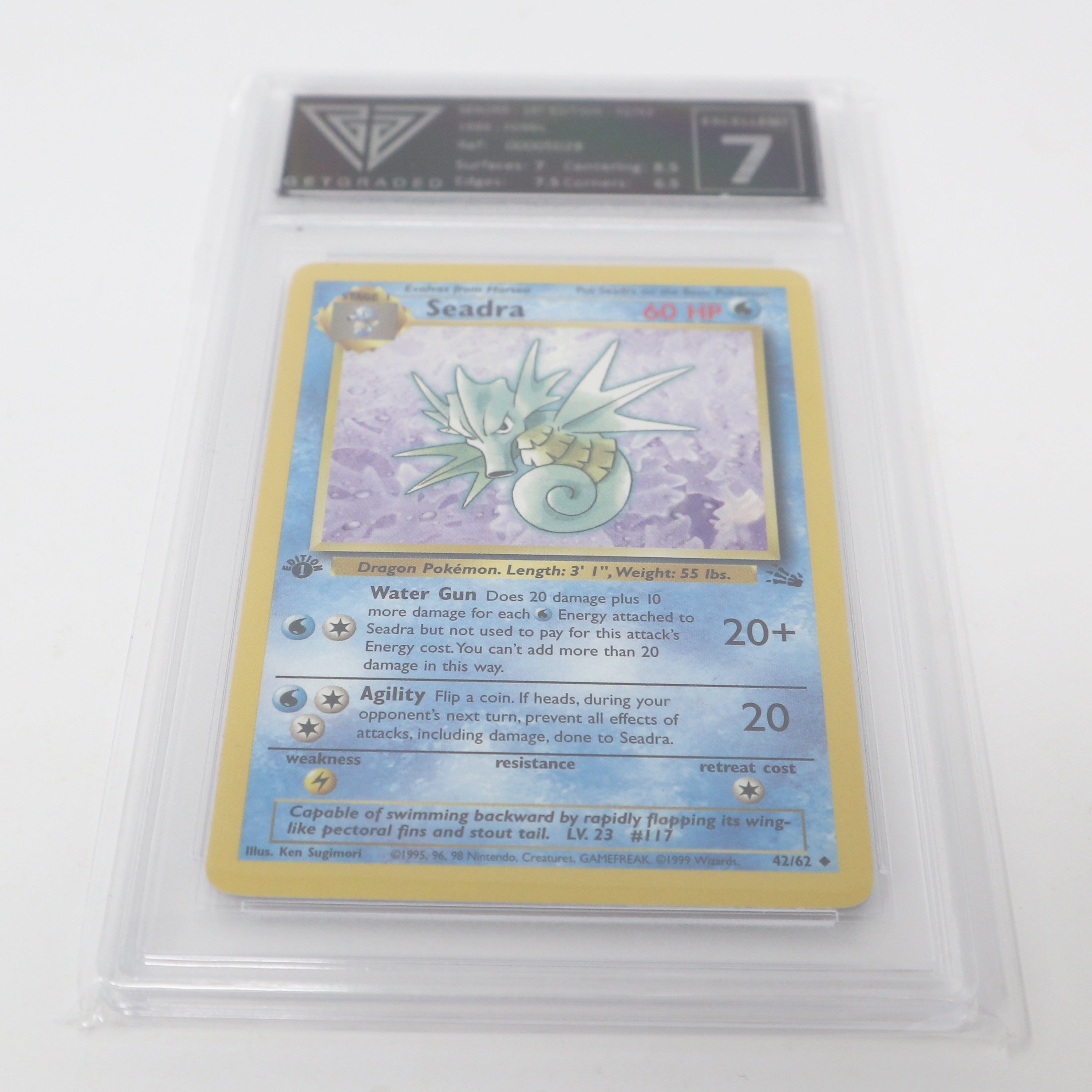 Vintage 1999 90s Nintendo Pokemon Seadra 1st Edition 42/62 Fossil Trading  Game Card Get Graded Excellent 7 Rare - Etsy