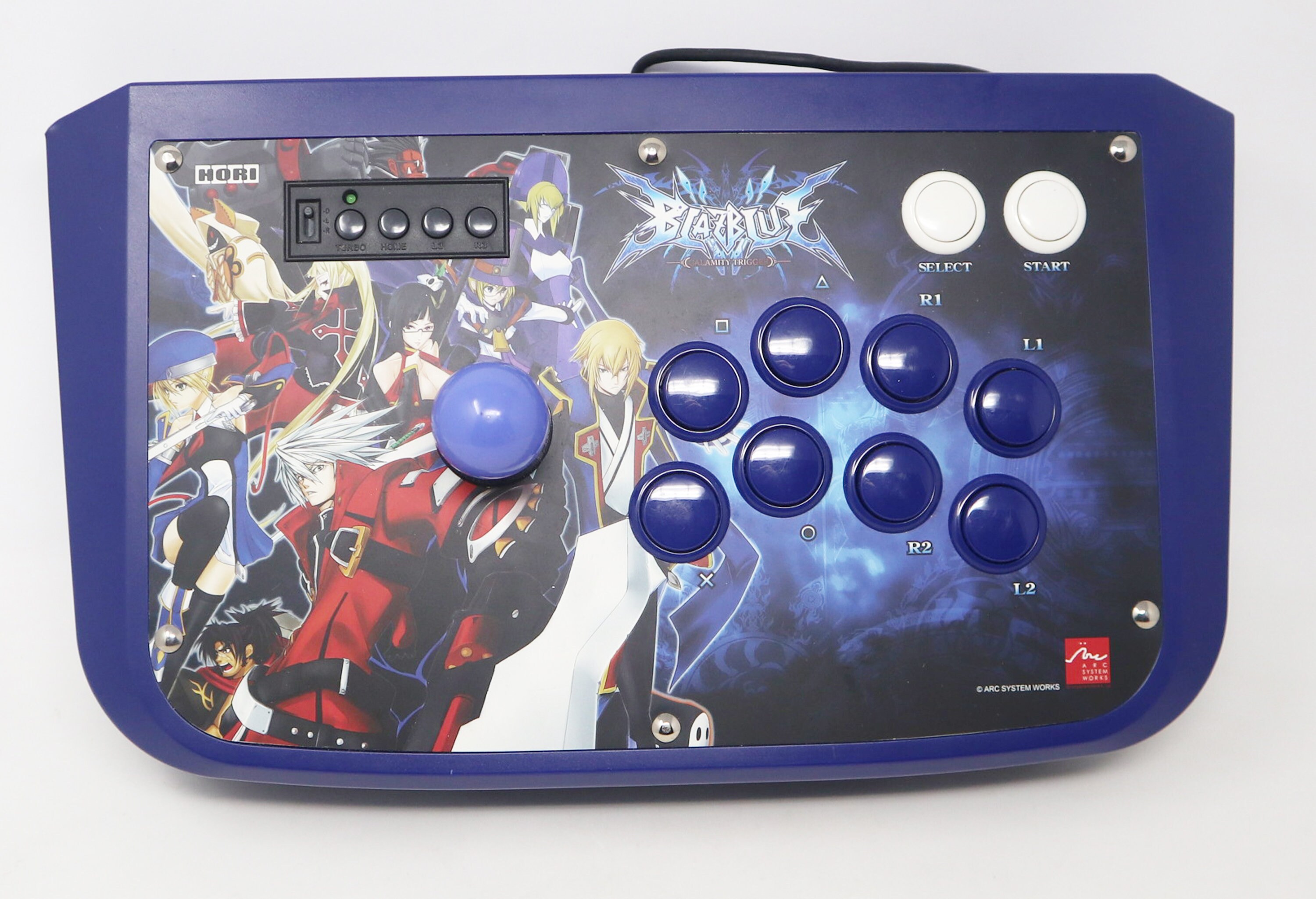 ブレイブルー　アーケードスティック(カスタム品) PS4とPS3両対応。HORIとアークシステムワークス共同開発の