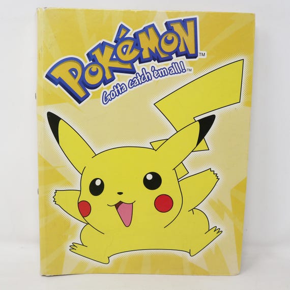 Vintage 2000 Nintendo Pokemon Trading Card Game Ring Binder File + Plastic  Sleeves Rare Retro - Etsy