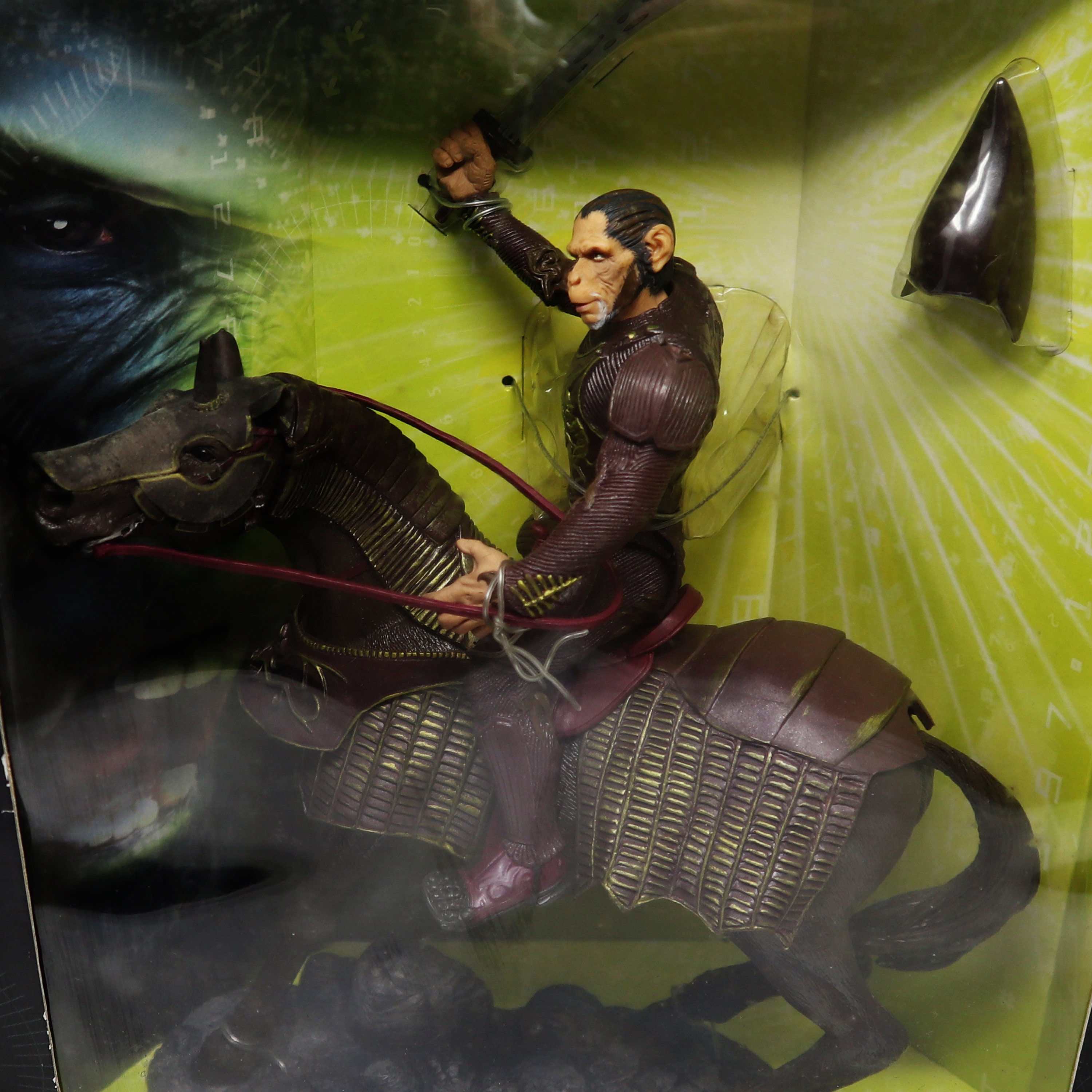 Vintage 2001 Hasbro Planet Of The Apes Thade Poseable Action
