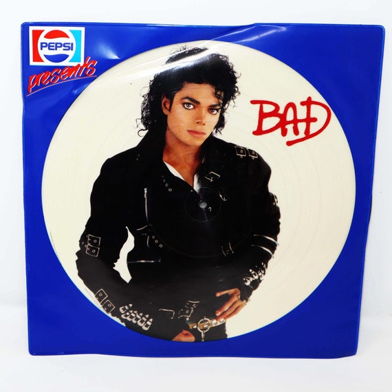 Vintage 1987 80s Epic Pepsi presenta Michael Jackson Bad 12 LP