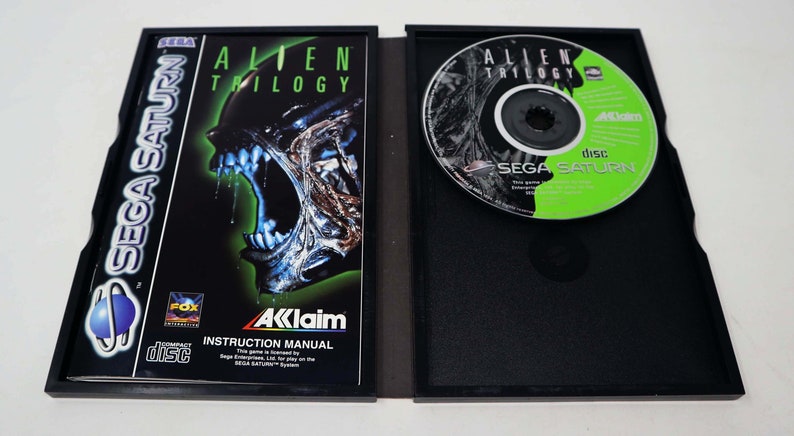Vintage 1996 90s Sega Saturn Alien Trilogy Video Game Pal & French Secam 1 Player image 7