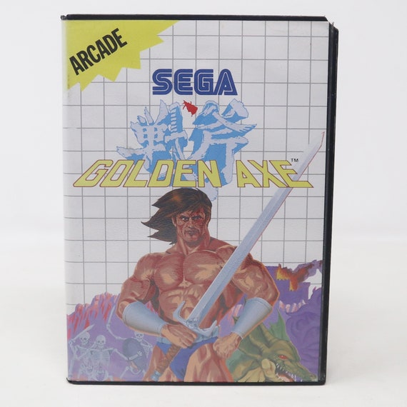 Vintage 1989 80s Sega Master System Golden Axe Cartridge Video Game Pal Version 1 Player Arcade Retro