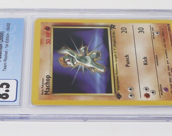 Carta Pokémon Machop (59) - Team Rocket | Edizione Prima | Tipo Lotta | Base Set | Rarità Comune | Artwork Di Ken Sugimori - 3